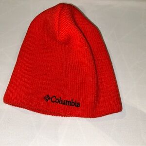 Columbia Bright “Red” Knit UNISEX Hat LIKE NEW